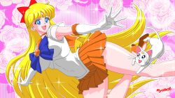 Rule 34 | 1girl, aino minako, artemis (sailor moon), bishoujo senshi sailor moon, blonde hair, blue eyes, bow, cat, earrings, hair bow, high heels, highres, jewelry, kiyopy56, sailor venus, tiara