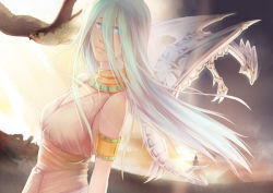 1girl bad_id bad_pixiv_id bird blue-eyes_white_dragon blue_eyes blue_eyes_white_dragon blue_hair duel_monster era_(traveling_bird) falcon fishball green_hair kaiba_seto kisara_(yu-gi-oh!) long_hair original silver_hair yu-gi-oh! yu-gi-oh!_duel_monsters