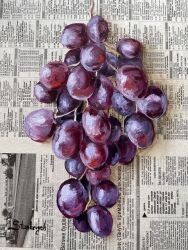 Rule 34 | absurdres, food, food focus, fruit, grapes, highres, julia stankevych, newspaper, no humans, oil painting (medium), original, painting (medium), realistic, signature, still life, traditional media, wall of text