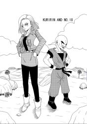 1boy 1girl anal android_18 bald bald_male blush breasts clone clone_harem clones couple cum cum_in_ass cum_in_pussy dragon_ball happy happy_sex husband_and_wife impregnation kuririn multiple_boys nipples penis pussy sex smile sparring taiyouken thick_thighs thighs training vaginal