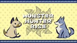 animal_ears animal_print artist_request canyne cat cat_ears cat_tail dog dog_tail highres monster_hunter_(series) monster_hunter_rise no_humans official_art tail
