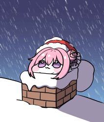 Rule 34 | chimney, christmas, doro (nikke), goddess of victory: nikke, hat, highres, moongzzi s2, purple eyes, santa hat
