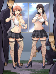 belly_piercing breasts breasts_out condom condom_in_mouth condom_wrapper imminent_penetration koito_yuu mouth_hold nanami_touko navel_piercing nipples omitv p piercing prostitution tagme thighhighs yagate_kimi_ni_naru