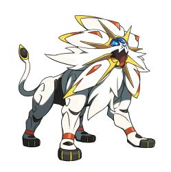 Rule 34 | absurdres, animal focus, artist request, colored tongue, full body, gen 7 pokemon, highres, legendary pokemon, lion, nintendo, no humans, official art, open mouth, pokemon, pokemon (creature), pokemon focus, pokemon sm, solgaleo, solo, third-party source, transparent background, yellow tongue