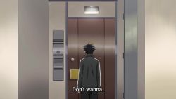 1boy 2girls animated anime_screenshot door doorway kikyou_seri multiple_girls nanakusa_nazuna_(yofukashi_no_uta) night sound tagme video yamori_kou yofukashi_no_uta