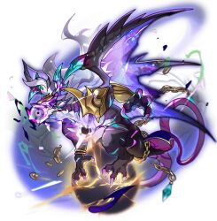 1other broken broken_chain chain dragon dragon_village_(series) furry game_cg glowing glowing_eyes hatsya_(betrayer)_(dragon_village) hatsya_(dragon_village) multiple_tails official_art open_mouth purple_eyes tail third-party_source transparent_background two_tails umbrakinesis