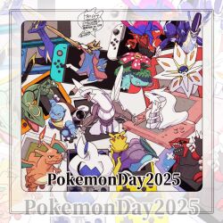 :d black_eyes black_sclera blastoise charizard claws colored_sclera commentary_request creatures_(company) fangs fangs_out flame-tipped_tail game_boy game_boy_advance game_boy_color game_freak gen_1_pokemon gen_2_pokemon gen_3_pokemon gen_4_pokemon gen_5_pokemon gen_6_pokemon gen_7_pokemon gen_8_pokemon groudon handheld_game_console koraidon legendary_pokemon lugia miraidon nintendo nintendo_3ds nintendo_ds nintendo_switch no_humans open_mouth palkia pikachu pokemon pokemon_(creature) pokemon_day pokemon_focus rayquaza reshiram sagemaru-br signature smile solgaleo suicune venusaur xerneas yellow_eyes zacian