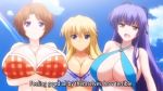 4girls animated atelier_kaguya beach bikini blonde_hair blue_eyes blush bouncing_breasts bra breast_press breasts brown_eyes brown_hair censored cleavage cum ejaculation fellatio grabbing_another&#039;s_breast groping handjob harem huge_breasts katsurahama_riko kurasaki_minato long_hair multiple_girls nipples open_mouth oral penis purple_eyes purple_hair red_eyes sex shabura_rental shiny_skin short_hair sound subtitled swimsuit tan tanline translated underwear vaginal video