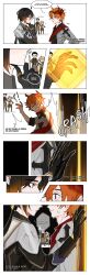 4koma aether_(genshin_impact) blush comic covering_another&#039;s_eyes english_text genshin_impact guard kabedon speech_bubble tartaglia_(genshin_impact) twitter yaoi zhongli_(genshin_impact)