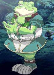 bad_id bad_pixiv_id breath_of_fire breath_of_fire_ii ekaru_hoppe_de_pe_tapeta frog fujitaka_(akasora) male_focus red_eyes solo