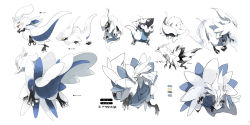 character_name claws color_guide concept_art creatures_(company) evolutionary_line fakemon game_freak looking_at_viewer nintendo pokemon pokemon_(creature) siirakannu simple_background translation_request white_background yellow_eyes