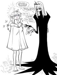 Rule 34 | animal, animal on head, baby, barefoot, bird, bird on head, cloak, english text, facial mark, flower, highres, hololive, hololive english, hololive indonesia, jasper xandros, kobo kanaeru, long hair, mori calliope, multiple girls, on head, open mouth, plant, takanashi kiara, virtual youtuber