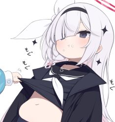 2girls arona_(blue_archive) belly black_coat black_hairband black_sailor_collar black_serafuku blue_archive bow_hairband braid breasts choker clothes_lift coat colored_inner_hair commentary_request food food_on_face gamuo grey_eyes hair_over_one_eye hairband halo lifting_another&#039;s_clothes long_hair long_sleeves muffin_top multicolored_hair multiple_girls navel neckerchief open_clothes open_coat pink_hair plana_(blue_archive) plump rice rice_on_face sailor_collar school_uniform serafuku side_braid small_breasts solo_focus sparkle stomach very_long_hair white_hair white_neckerchief
