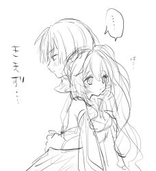 hirarinoie monochrome nahida_(genshin_impact) non-web_source rukkhadevata_(genshin_impact) scaramouche_(genshin_impact) sketch wanderer_(genshin_impact)