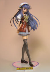 00s figure hat long_hair nerine photo_(medium) purple_hair school_uniform serafuku shuffle! solo thighhighs very_long_hair white_hat