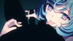 3girls animated anime_screenshot blue_eyes blue_hair breasts brown_eyes brown_hair cleavage fellatio green_eyes green_hair hair_ornament hair_ribbon hairclip handjob heart heart-shaped_pupils highres large_breasts licking licking_nipple licking_penis looking_at_viewer male_nipple_stimulation multiple_girls nipple_stimulation nukigee_mitai_na_shima_ni_sunderu_watashi_wa_dou_surya_ii_desu_ka? onabuta_ikuko oral paizuri penis pov red_ribbon reizeiin_touka ribbon sound symbol-shaped_pupils tadasugawa_rei tagme tongue tongue_out video