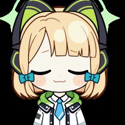 Rule 34 | 1girl, :3, animal ear headphones, animal ears, animated, animated gif, aqua necktie, blonde hair, blue archive, blunt bangs, blunt ends, blush stickers, bow, cat ear headphones, cat ears, chibi, chibi only, chunye haruya, closed eyes, closed mouth, collared shirt, commission, dot nose, facing viewer, fake animal ears, green bow, green halo, green jacket, hair bow, halo, headphones, jacket, long sleeves, low-tied sidelocks, lowres, medium hair, midori (blue archive), missing commentary, multicolored jacket, necktie, open clothes, open jacket, parted bangs, puff of air, school uniform, second-party source, shirt, sidelocks, simple background, smile, smug, solo, transparent background, u u, upper body, white jacket, white shirt