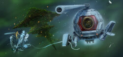 3others a_baoa_qu after_battle artist_request astronaut ball_(gundam) beam_cannon cable cannon debris earth_federation earth_federation_space_forces gundam mecha mecha_pilot_suit mobile_suit_gundam multiple_others nebula pincers realistic robot science_fiction space spacesuit star_(sky) victory window wreckage zero_gravity