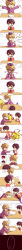 Rule 34 | &gt; &lt;, 1990s (style), 2boys, ^^^, absurdres, anger vein, angry, annoyed, blue oak, blue oak (pokemon rgby), cake, closed eyes, comic, faceplant, facial hair, fingerless gloves, food, food on face, gen 1 pokemon, glasses, gloves, groucho glasses, hat, highres, in the face, jewelry, long image, multiple boys, mustache, necklace, nintendo, no headwear, party hat, party popper, party whistle, pastry, pie, pie in face, pikachu, pillow, pointing, pokemon, pokemon (creature), pokemon rgby, red (pokemon), retro artstyle, silent comic, sitting, surprised, tall image, yoyterra