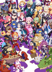 6+boys 6+girls :o absolutely_everyone annotated archer_(disgaea) armor bare_shoulders between_breasts bieko_(disgaea) black_armor black_hair black_headwear black_shorts blonde_hair blue_eyes blue_hair blue_headwear blue_skin blunt_bangs bodysuit boots bow breasts brooch brown_headwear cerberus_(disgaea) chusendol_(disgaea) circlet colored_skin cowboy_hat crab creature curly_hair disgaea dragon dragon_(disgaea) dress dress_bow etna_(disgaea) everyone evil_eye_(disgaea) expressionless flonne flonne_(fallen_angel) full_armor god_of_destruction_(disgaea) goggles goggles_on_head greaves green_hair green_skin grey_hair grin gun gunner_(disgaea) hair_over_eyes harada_takehito hat head_wings heart heart_brooch heavy_knight_(disgaea) high_ponytail highres holding holding_gun holding_polearm holding_sword holding_wand holding_weapon hood hoodie horns horseman_(disgaea) ivar_(disgaea) jewelry jitome laharl large_breasts legs_apart long_hair lucky_board_(disgaea) mage_(disgaea) magic_knight_(disgaea) magical_girl majolaine_(disgaea) makai_senki_disgaea_6 male_brawler_(disgaea) male_healer_(disgaea) male_warrior_(disgaea) mecha_girl_(disgaea) melodia_(disgaea) multicolored_hair multiple_boys multiple_girls navel necktie necktie_between_breasts nijino_piyori ninja_(disgaea) official_art open_mouth orange_hair peaked_cap pincer_shell_(disgaea) pink_bow pink_hair pointy_ears polearm ponytail prinny psychic_(disgaea) purple_dress purple_hair purple_wrist_cuffs red_bodysuit red_eyes red_footwear red_hair red_hoodie red_necktie red_shorts ronin_(disgaea) sarashi sea_angel_(disgaea) shoes short_dress short_hair shorts single_horn skin-covered_horns smile sneakers standing streaked_hair succubus_(disgaea) sword thief_(disgaea) thigh_boots topless_male two-tone_hair waist_bow wand weapon white_bow white_hair white_headwear white_skin winged_warrior_(disgaea) wings wrist_cuffs yellow_eyes zed_(disgaea) zombie zombie_(disgaea)
