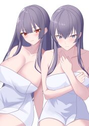 2girls breasts busujima_saeko crossover haite_kudasai_takamine-san highschool_of_the_dead large_breasts long_hair multiple_girls takamine_takane