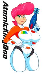 1girl atomickingboo breasts large_breasts pink_hair tagme