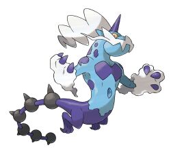 Rule 34 | absurdres, alternate form, artist request, bright pupils, claws, colored sclera, full body, gen 5 pokemon, highres, horns, legendary pokemon, nintendo, no humans, official art, pointy ears, pokemon, pokemon (creature), pokemon bw2, pokemon focus, single horn, solo, third-party source, thundurus, thundurus (therian), transparent background, white hair, white pupils, yellow sclera