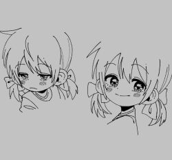 Rule 34 | ai (digimon), blush, digimon, digimon tamers, looking at viewer, monochrome, ribbon, twintails