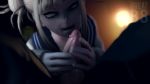 1boy 1futa 3d 69 animated anus artist_name ass black_blindfold blindfold blonde_hair blunt_bangs blush boku_no_hero_academia cardigan cum cum_in_mouth double_bun fellatio freckles futa_with_male futanari greatm8 greatm8 green_hair hair_bun irrumatio midoriya_izuku moaning no_panties oral orgasm penis pussy skirt sound testicles toga_himiko video yellow_eyes