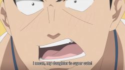 &gt;_&lt; 1girl 4boys animated arrow_(symbol) beard black_hair blush brown_eyes brown_hair clueless facial_hair flashback goatee gym indoors male_focus mature_male multiple_boys sakurai_shin&#039;ichi sanpaku sound subtitled tagme uzaki-chan_wa_asobitai! uzaki_fujio uzaki_hana video weights