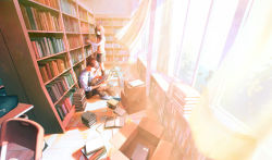 Rule 34 | 1boy, 1girl, absurdres, basketweave, black legwear, blue neckwear, book, bookshelf, box, brown hair, brown pants, cardboard box, chair, collared shirt, commentary request, curtains, day, desk, full body, highres, holding, holding book, indoors, ladder, library, light rays, looking at another, looking to the side, md5 mismatch, nakamura hinata, necktie, on floor, original, pants, plaid clothes, plaid skirt, reading, resolution mismatch, school uniform, shirt, shoes, sitting, skirt, socks, source smaller, standing, stepladder, sunbeam, sunlight, table, uwabaki, white shirt, white shoes, wind, window, wooden floor