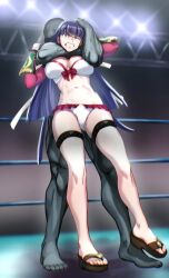 Rule 34 | 1girl, aoba (smartbeat), breasts, highres, large breasts, martha (fate), navel, tagme, wrestling ring