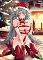 Rule 34 | 1girl, absurdres, aqua eyes, aqua hair, bell, blush, boots, bow, bowtie, box, breasts, christmas, christmas tree, christmas tree ornament, commentary request, convenient arm, double-parted bangs, elbow gloves, embarrassed, fake antlers, fang, fire, fireplace, full body, gift, gift box, gloves, hair between eyes, hat, hatsune miku, high heel boots, high heels, highres, holding, holding ribbon, knee boots, large breasts, living room, long bangs, long hair, looking at viewer, lsf (805661342), naked ribbon, navel, neck bell, nude, open mouth, red bow, red bowtie, red ribbon, red shoes, ribbon, santa hat, shoes, sitting, skindentation, solo, sweatdrop, thighhighs, thighhighs under boots, twintails, v-shaped eyebrows, very long hair, vocaloid, wariza, white gloves, white thighhighs, wrapping paper