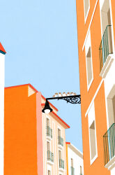 absurdres bird blue_sky building day highres iida_kento no_humans original scenery sky urban window