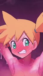 1girl animated armpits asymmetrical_hair blush breasts censored completely_nude gen_1_pokemon green_eyes gym_leader medium_breasts misty_(pokemon) navel nintendo nipples nude open_mouth orange_hair pokemon pokemon_rgby ponytail pussy restrained saliva shin_(kusugurijin) short_hair side_ponytail sound spread_legs sweat tagme tears tentacle_sex tentacles tickling tongue tongue_out video vore