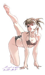 1girl ass butt_crack flexible highres lips nabipenciller tagme