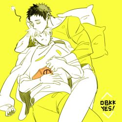 Rule 34 | 2boys, book, closed eyes, couple, hatake kakashi, icha icha (naruto), lying, male focus, mole, mole under mouth, multiple boys, naruto (series), naruto shippuuden, short hair, sleeping, spiked hair, uchiha obito, vosovic, yaoi