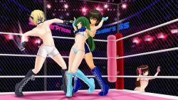 Rule 34 | #13, 2boys, 2girls, grabbing another&#039;s breast, groping, multiple boys, multiple girls, tagme, wrestling, wrestling ring