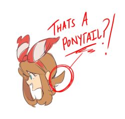 Rule 34 | 1girl, :d, blue eyes, bow, bow hairband, brown hair, commentary, constarlations, english commentary, english text, from side, hair bow, hairband, head only, highres, may (pokemon), nintendo, open mouth, pokemon, pokemon oras, ponytail, red bow, red hairband, short ponytail, smile, solo, white background