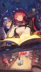 1other 4boys 5girls :p absurdres alcohol black_cat blade_(honkai:_star_rail) blowing_bubbles blue_gloves blue_hair blush_stickers book breasts brown_eyes brown_hair cat chewing_gum chibi choker closed_eyes coffee cup dan_heng_(honkai:_star_rail) drill_hair drill_ponytail drinking_glass earrings eyewear_on_head fingerless_gloves glasses gloves green_eyes grey_hair hair_ornament hat highres himeko_(honkai:_star_rail) holding holding_cup honkai:_star_rail honkai_(series) jacket jewelry kafka_(honkai:_star_rail) march_7th_(honkai:_star_rail) march_7th_(preservation)_(honkai:_star_rail) medium_breasts multicolored_eyes multiple_boys multiple_girls nakauma on_chair open_book palms_together paper pink_eyes pink_hair planetarium plant pom-pom_(honkai:_star_rail) purple_eyes purple_gloves purple_hair red_eyes red_hair sampo_koski silver_wolf_(honkai:_star_rail) sitting sky smile stairs star_(sky) starry_sky stelle_(honkai:_star_rail) sunglasses table tongue tongue_out trailblazer_(honkai:_star_rail) two-tone_eyes welt_yang whale wine wine_glass yellow_eyes