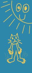 absurdres animal_ears cat_ears feet highres original smile smell smelly_feet sunlight yellow_eyes
