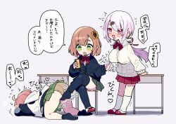 Rule 34 | absurdres, female footjob, femdom, fff threesome, group sex, highres, honma himawari, nijisanji, sasaki saku, shiina yuika, tagme, threesome, todzuki tamago, virtual youtuber, yuri