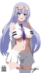 1girl absurdres blush breasts date_a_live glasses highres indexryo izayoi_miku large_breasts long_hair purple_hair smile