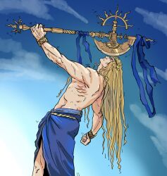 absurdres axe blonde_hair elden_ring godwyn godwyn_the_golden highres muscular non-web_source