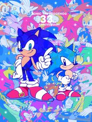 6+boys 6+girls absurdres amy_rose animal_ears animal_nose anniversary bark_the_polar_bear bean_the_dynamite belt_boots blaze_the_cat blue_fur boots buckle chao_(sonic) character_background character_name charmy_bee cheese_(sonic) copyright_name cream_the_rabbit dr._eggman e-123_omega english_text espio_the_chameleon everyone facing_another fang_the_sniper from_side furry furry_male gloves green_eyes hand_on_own_hip hedgehog highres honey_the_cat index_finger_raised jet_the_hawk knuckles_the_echidna looking_at_another looking_at_viewer loose_socks metal_sonic mighty_the_armadillo multiple_boys multiple_girls neutral_chao obscured opposing_sides people phonograph ray_the_flying_squirrel red_footwear rouge_the_bat sega shadow_the_hedgehog shoe_buckle shoes silver_the_hedgehog smile smirk socks sonic_(series) sonic_the_hedgehog sonic_the_hedgehog_(classic) standing star_(symbol) tails_(sonic) tokiwa757 translucent trip_the_sungazer turntable vector_the_crocodile white_gloves white_socks