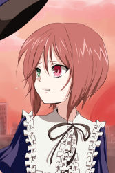 00s bad_id bad_pixiv_id brown_hair hat heterochromia ica rozen_maiden short_hair solo souseiseki tears