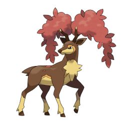Rule 34 | absurdres, animal focus, antlers, artist request, autumn leaves, closed mouth, deer, full body, gen 5 pokemon, highres, horns, leaf, nintendo, no humans, official art, pokemon, pokemon (creature), pokemon bw, pokemon focus, sawsbuck, sawsbuck (autumn), solo, third-party source, transparent background