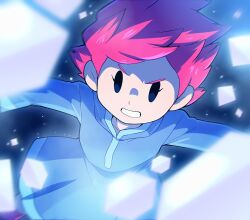 Rule 34 | 1girl, animification, black hair, blonde hair, dress, highres, hood, hooded dress, hoodie, hoshi (star-name2000), kumatora, looking at viewer, magic, mother (series), mother 3, nintendo, pink hair, short hair, solo, tagme