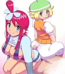 ai-assisted animated animated_gif bianca_(pokemon) buttjob nintendo pokemon skyla_(pokemon)