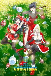anonymous_(japanese) arm_up armpits black_gloves black_pantyhose black_thighhighs blonde_hair bodice boots breasts brown_eyes camouflage camouflage_hat capelet christmas christmas_ornaments cleavage closed_mouth crop_top cross_pendant crossed_legs digital_camouflage dress elbow_gloves eva_(kavunyak) explosive eyeliner fur-trimmed_boots fur-trimmed_capelet fur-trimmed_collar fur-trimmed_gloves fur-trimmed_headwear fur-trimmed_skirt fur_trim gift gloves grenade gun halterneck hat highres holding holding_gun holding_polearm holding_weapon japanon kraken_(japanon) large_breasts makeup marichka medium_breasts merry_christmas midriff miniskirt navel non-web_source open_mouth original pantyhose polearm red_boots red_capelet red_gloves red_lips russo-ukrainian_war santa_costume santa_hat side_slit side_zipper skirt squid_print swastika_tattoo teeth thick_thighs thighhighs thighs tongue torn_clothes torn_pantyhose tryzub ukraine upper_teeth_only weapon white_fur zipper zipper_pull_tab